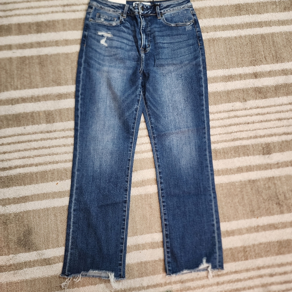 MICA Women's Super High Straight Leg Jeans - Blue. NWT - Picture 3 of 14